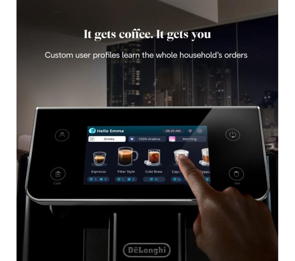 Premium Silver Finish DeLonghi PrimaDonna Coffee Machine