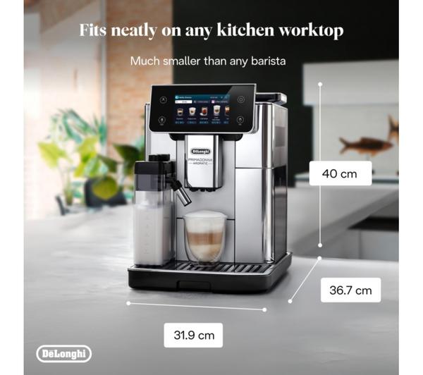 Premium Silver Finish DeLonghi PrimaDonna Coffee Machine