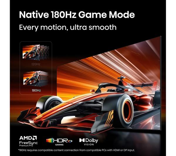 RGB Mini LED 55 Inch 4K 180Hz AI Smart TV With Freely