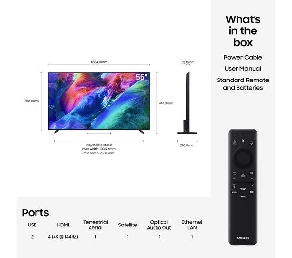 Micro RGB LED Samsung R85H 55 Inch 4K Smart AI TV 2026