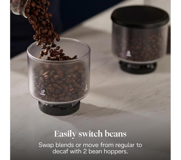 Whole Bean DeLonghi Rivelia Black Automatic Coffee Machine