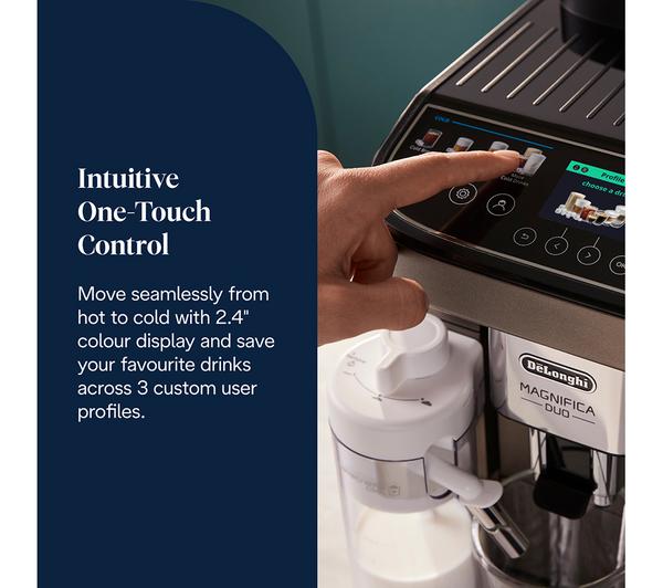 Titanium Finish DeLonghi Magnifica Duo Bean To Cup Machine