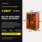 European Crafted Natural Timber Compact Outdoor Sauna