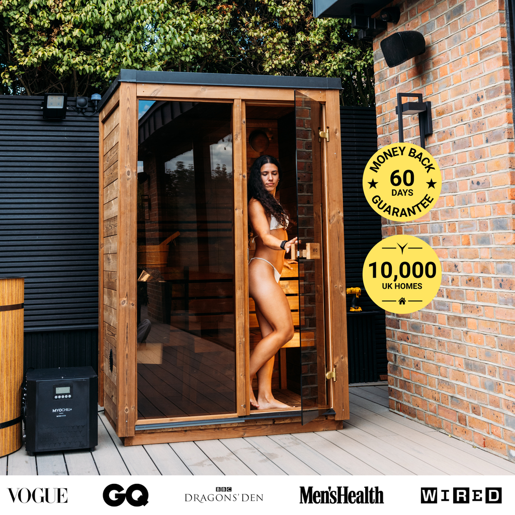 European Crafted Natural Timber Compact Outdoor Sauna