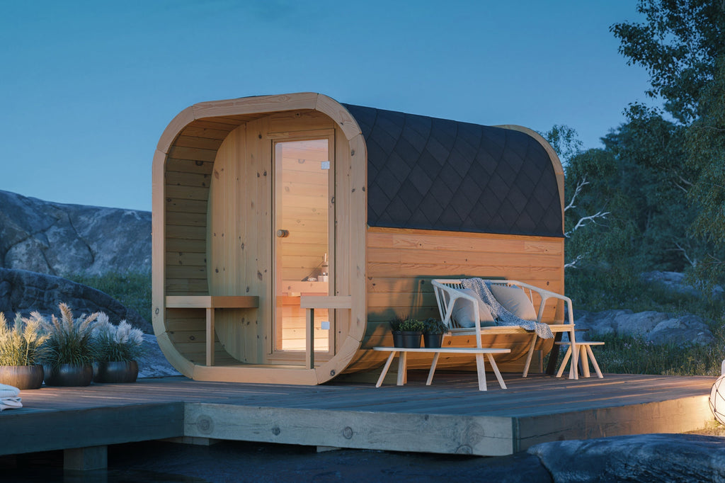 Scandinavian Spruce Timber Garden Sauna For 4 To 6 People