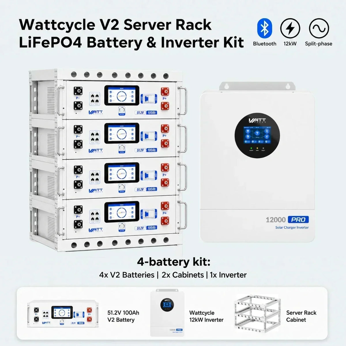 48V 100Ah LiFePO4 Server Rack Battery V2.5