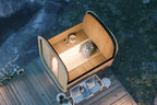 Authentic Nordic Spruce Barrel Sauna For Garden Wellness