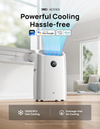 12,000 BTU Portable AC with Smart App & Voice Control – 3-in-1 Cooling, Fan, Dehumidifier