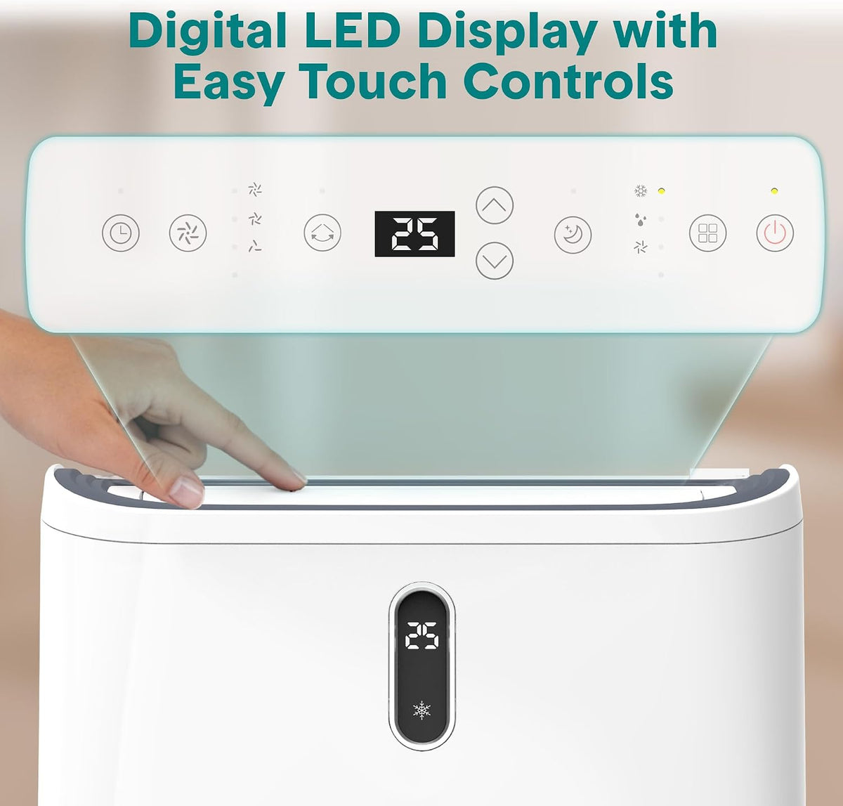 12,000 BTU WiFi Smart Portable AC – Cooling, Fan & Dehumidifier, 24hr Timer, Remote, Window Kit