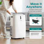 12,000 BTU WiFi Smart Portable AC – Cooling, Fan & Dehumidifier, 24hr Timer, Remote, Window Kit