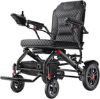 Lightweight Foldable Electric Wheelchair for Adults, 15.5 Mile Range, Dual 250W Motors, Removable 15Ah Battery