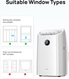 12,000 BTU Portable AC with Smart App & Voice Control – 3-in-1 Cooling, Fan, Dehumidifier