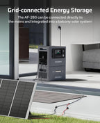 AFERIY P280 4096Wh Portable Power Station,with 1 Extra Battery,2800W Expandable Capacity LiFePO4 Battery Backup,Solar Generator for Home Use,Outdoor