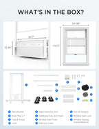 8,000 BTU U Shaped Smart Inverter Window Air Conditioner - Cools 350 Sq Ft, Ultra Quiet with Open Window Flexibility - Alexa/Google Assistant Compatible - 37% Energy Savings, Remote (Updated) | Cools 350 Sq Ft