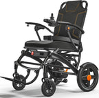 Ultra Lightweight Foldable Electric Wheelchair - 18+ Mile Range, Carbon Fiber & Aluminum Frame, Portable All-Terrain Power Chair