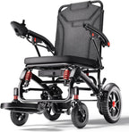 Ultra Lightweight Foldable Electric Wheelchair for Adults, 25 Mile Range, Portable All-Terrain Power Chair with 360° Joystick