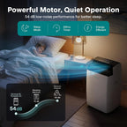 WiFi 12,000 BTU Portable Air Conditioner – Self-Evaporating, Cooling, Fan, Dehumidifier, Sleep