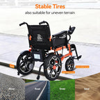 Foldable Electric Wheelchair for Adults, 500W Motor, 20Ah Lithium Battery, 30km Range, Wide Seat, All-Terrain Mobility Chair
