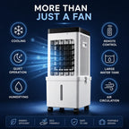 4-in-1 Air Cooler with 15L Water Tank – 3 Speeds, 120° Oscillation, 12hr Timer, Remote