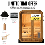 Premium Grade Natural Timber Home Sauna With 6kW Heater