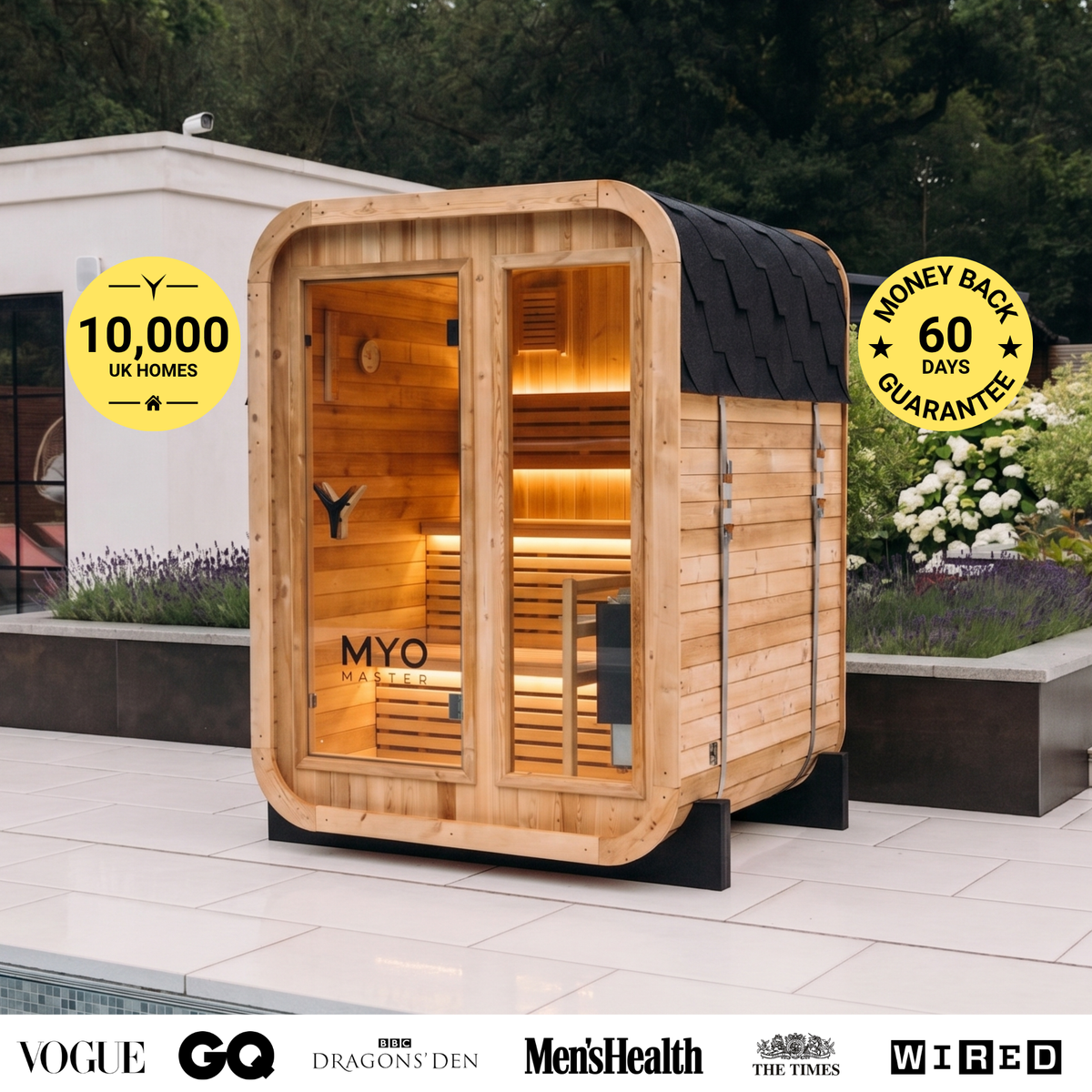 Premium Grade Natural Timber Home Sauna With 6kW Heater