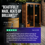 European Crafted Natural Timber Compact Outdoor Sauna