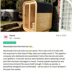 Premium Grade Natural Timber Home Sauna With 6kW Heater