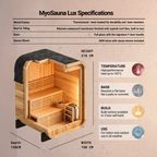 Premium Grade Natural Timber Home Sauna With 6kW Heater